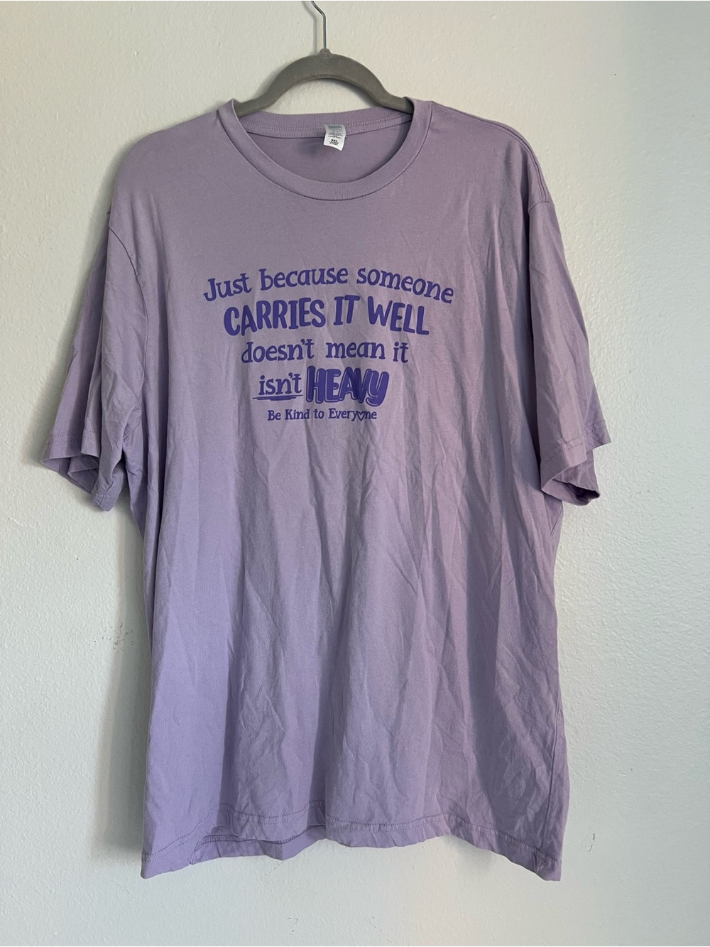 Lane Seven Lavender Short-Sleeve Graphic Tee with Uplifting Message